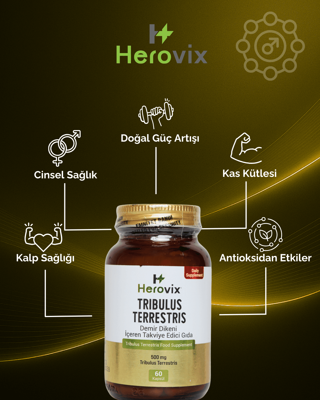 Herovix Tribulus Terrestris 60 Kapsül