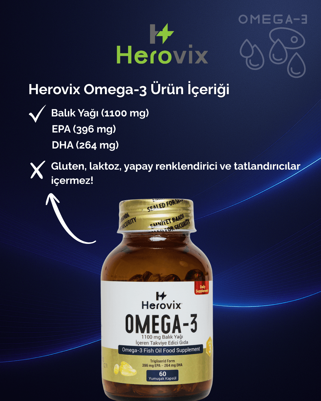 Herovix Omega 3 1100 Mg 60 Softjel