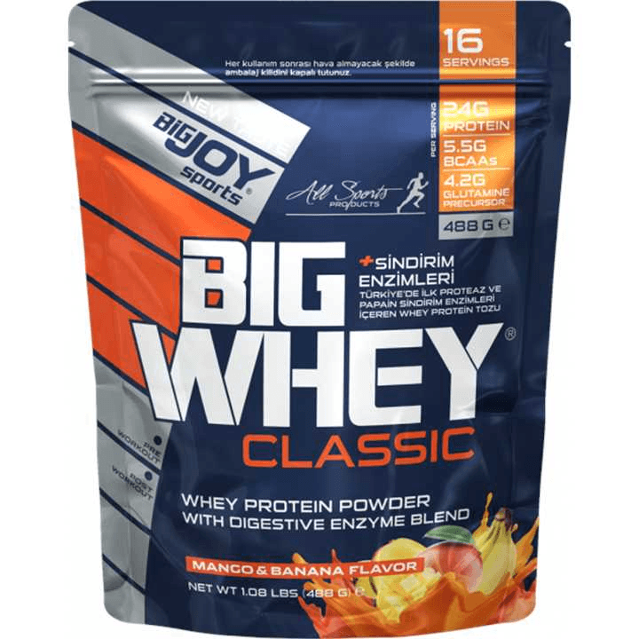 Big Joy Sports Doypack Big Whey Classic Whey Protein 488 Gr Mango & Muz
