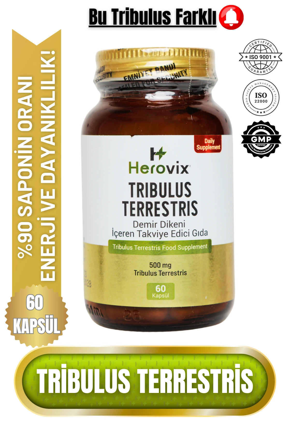 Herovix Tribulus Terrestris 60 Kapsül