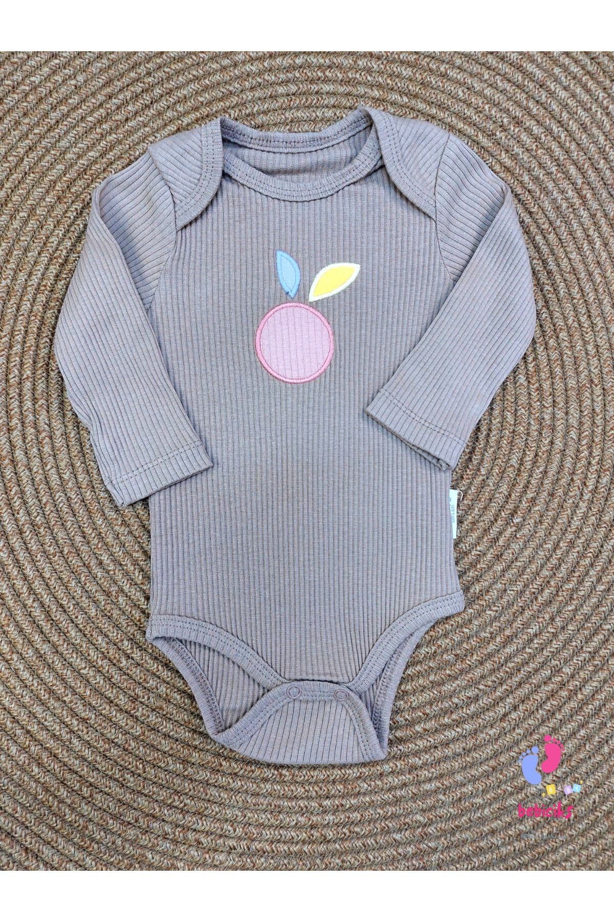 NECİX'S KIZ BEBEK ELMA DESENLİ 3'LÜ ZIBIN SETİ