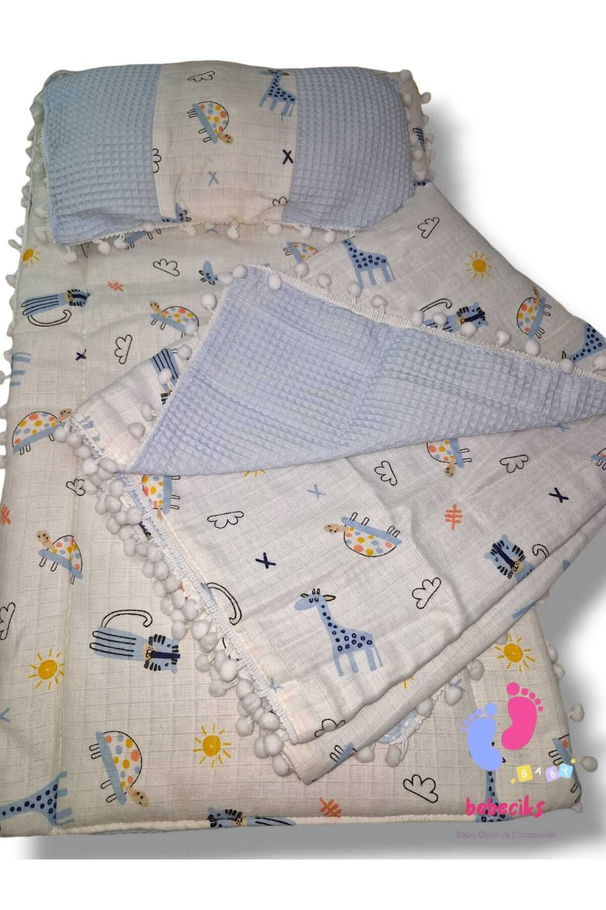 MÜSLİN ALT AÇMA YASTIK BATANNİYELİ SET