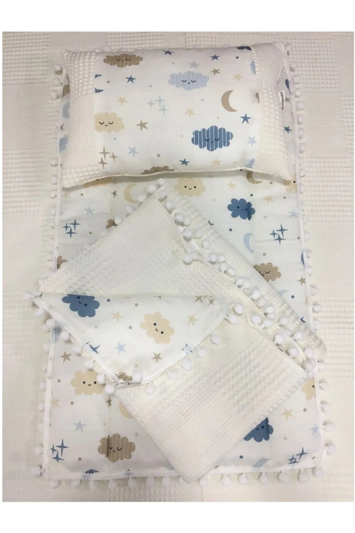 MÜSLİN ALT AÇMA YASTIK BATANNİYELİ SET