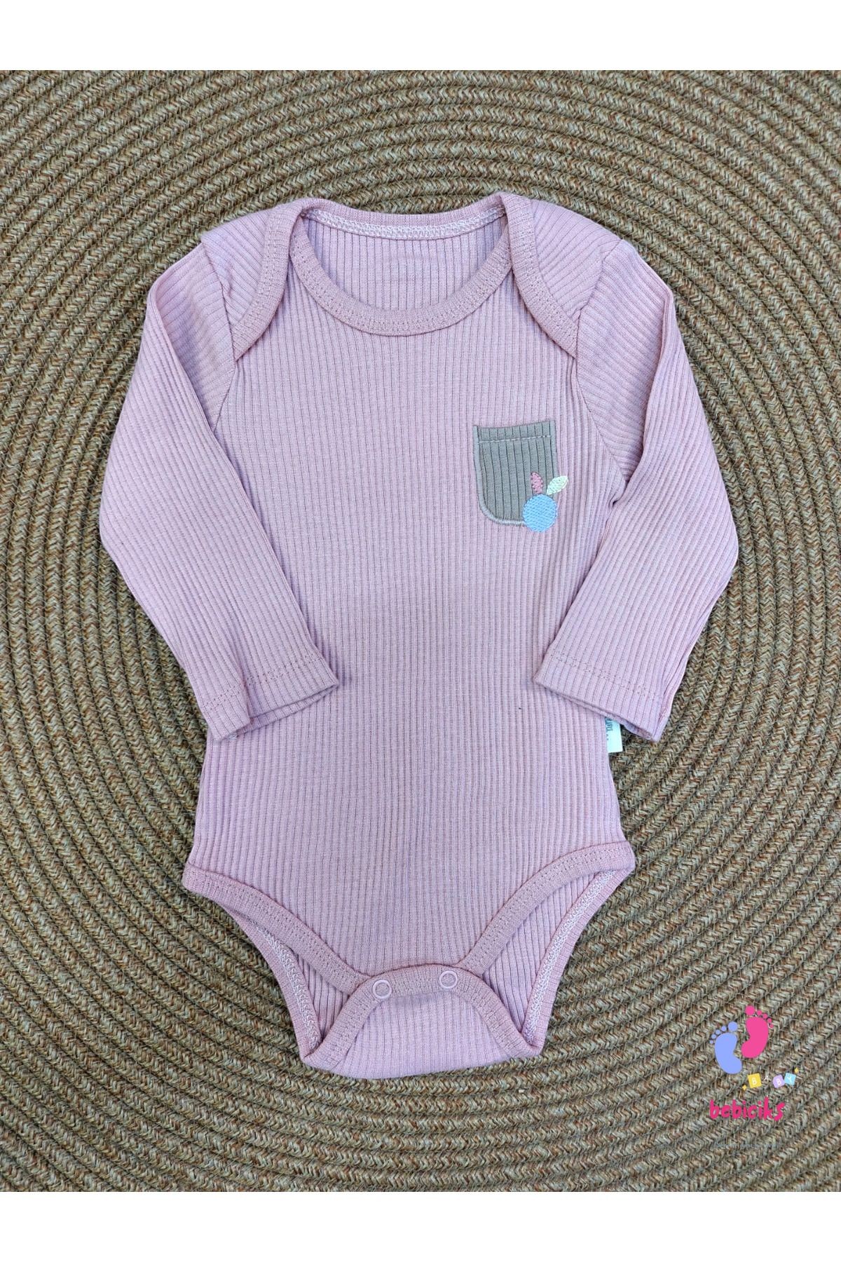 NECİX'S KIZ BEBEK ELMA DESENLİ 3'LÜ ZIBIN SETİ