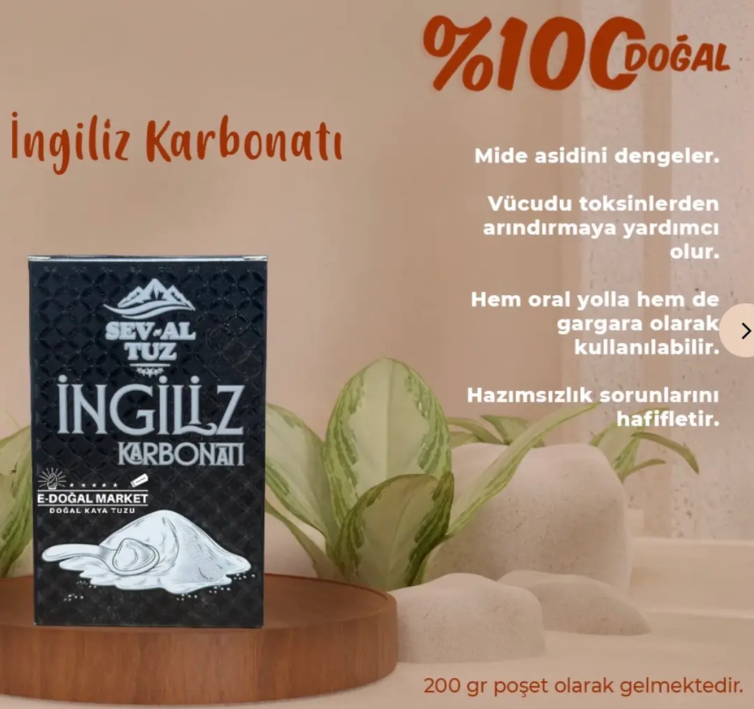 İngiliz Karbonatı 200 gr E- Doğal Market