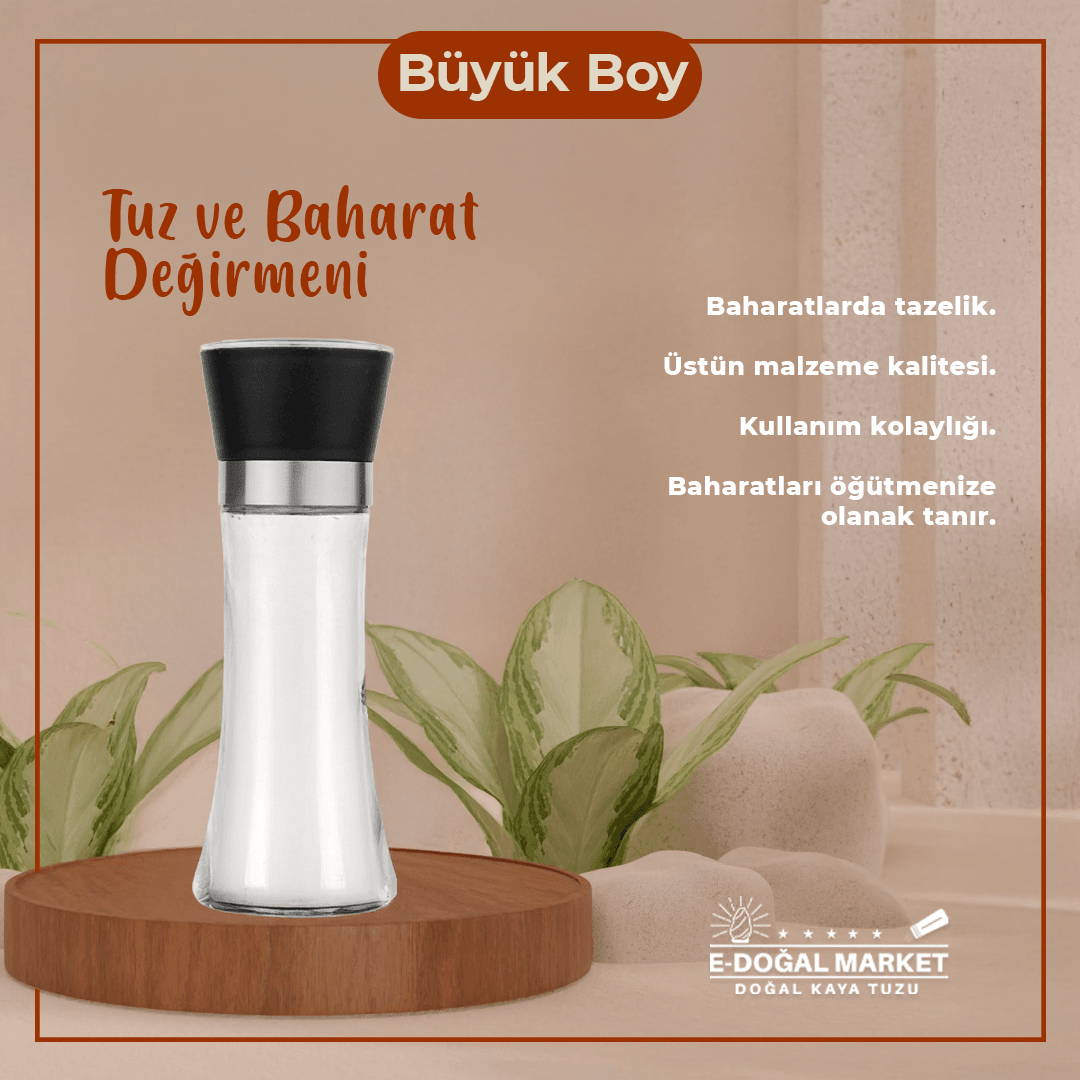 Büyük Boy Tuz ve Baharat Değirmeni 1 Adet