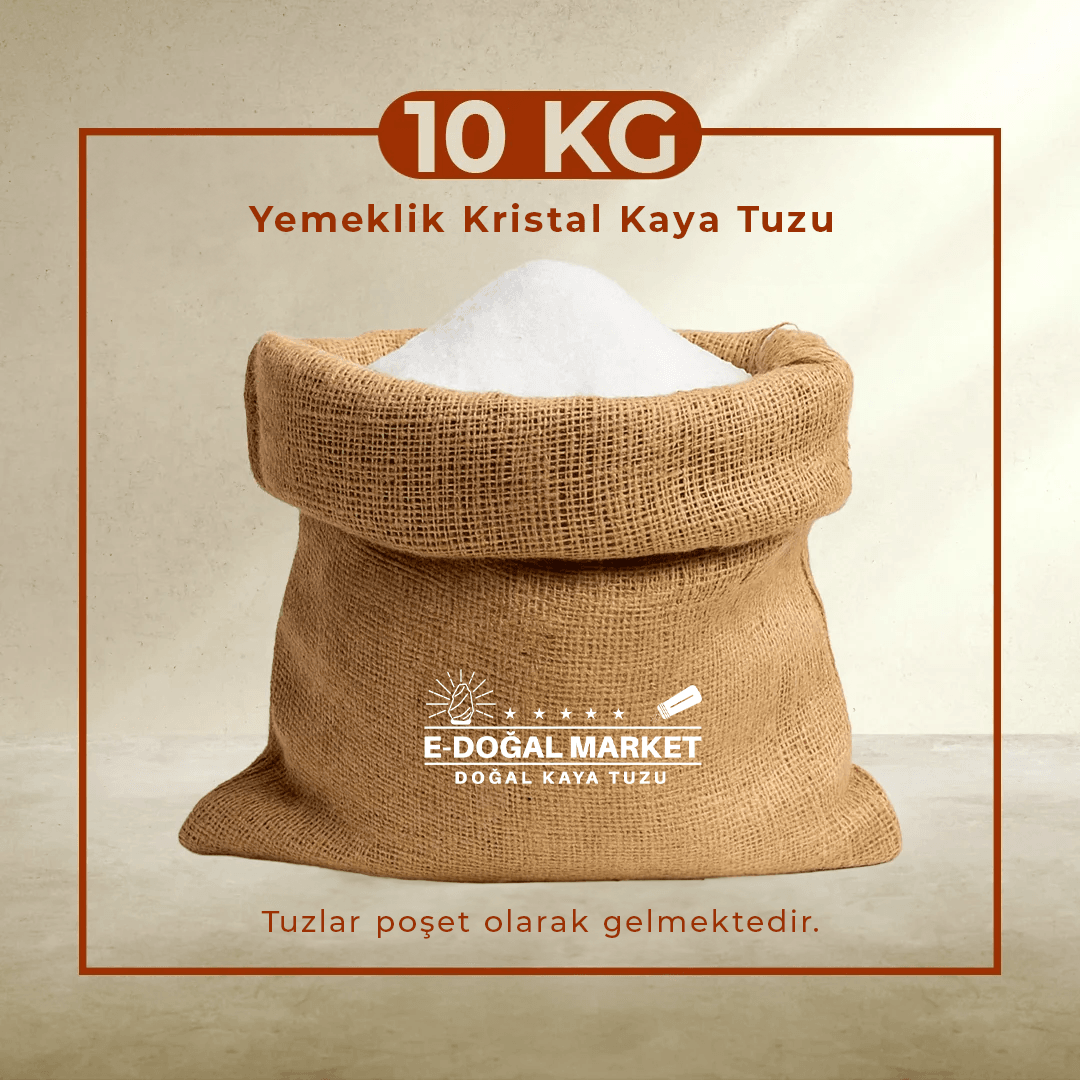 10 KG Yemeklik Kristal Kaya Tuzu  (Öğütülmüş)