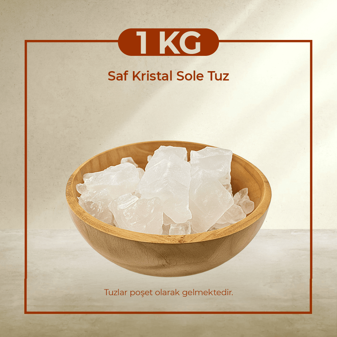SAF KRİSTAL SOLE TUZ (HALİT TUZ) 1 KG