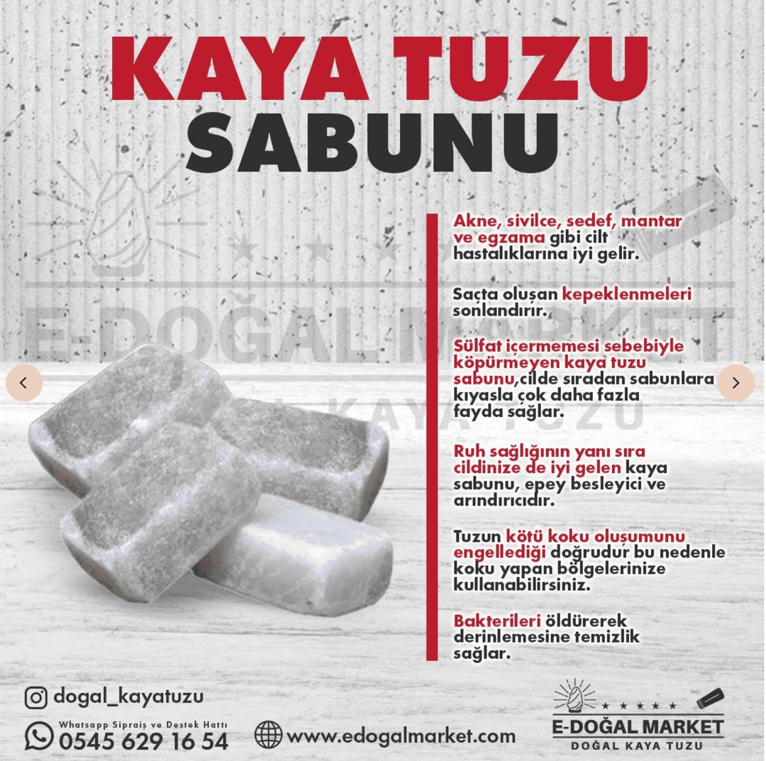 E- Doğal Market| Kaya Tuzu Sabunu