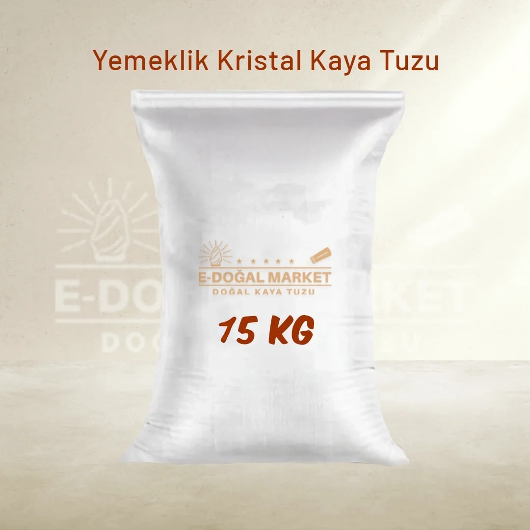 15 KG Yemeklik Kristal Kaya Tuzu  (Öğütülmüş)