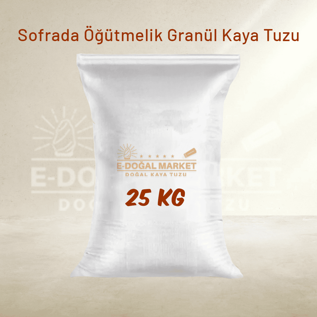 (İRİ) Kristal Kaya Tuzu Sofrada Öğütmelik Granül 25 KG