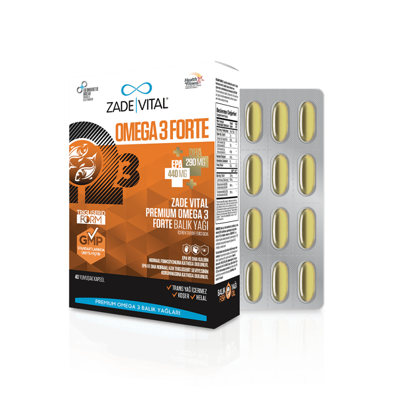 Zade Vital Omega 3 Forte 40 Yumuşak Kapsül