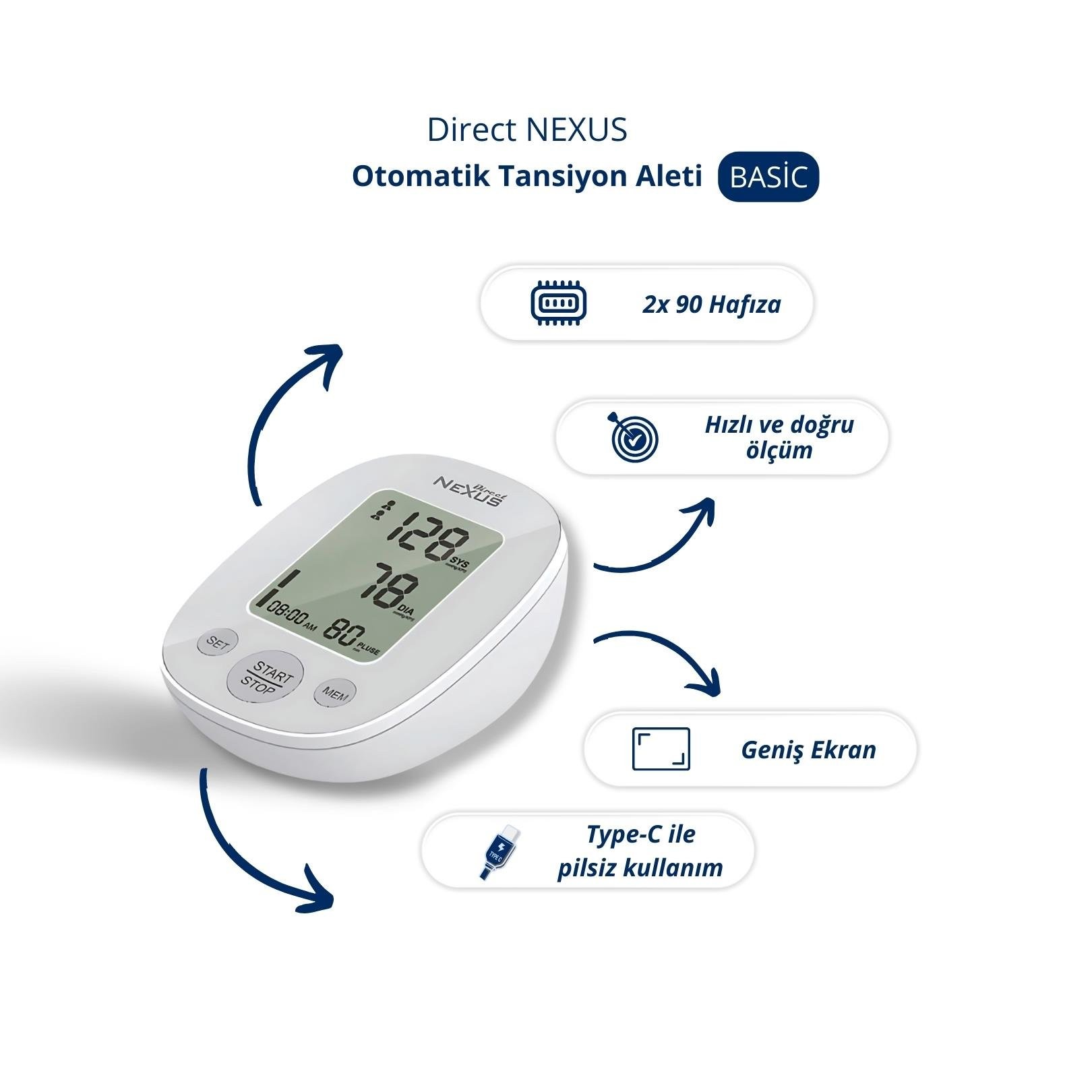 Direct Nexus Basic Otomatik Tansiyon Aleti