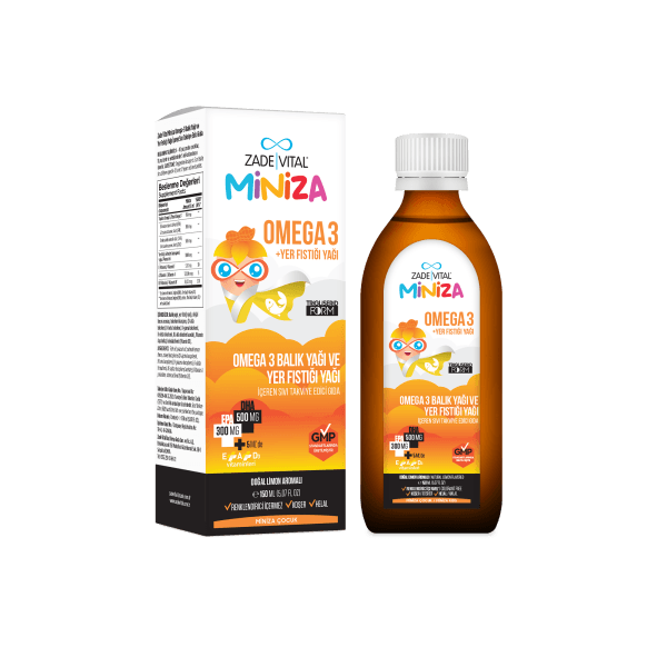 Zade Vital Miniza Omega 3 & Yer Fıstığı Şurubu 150 ml