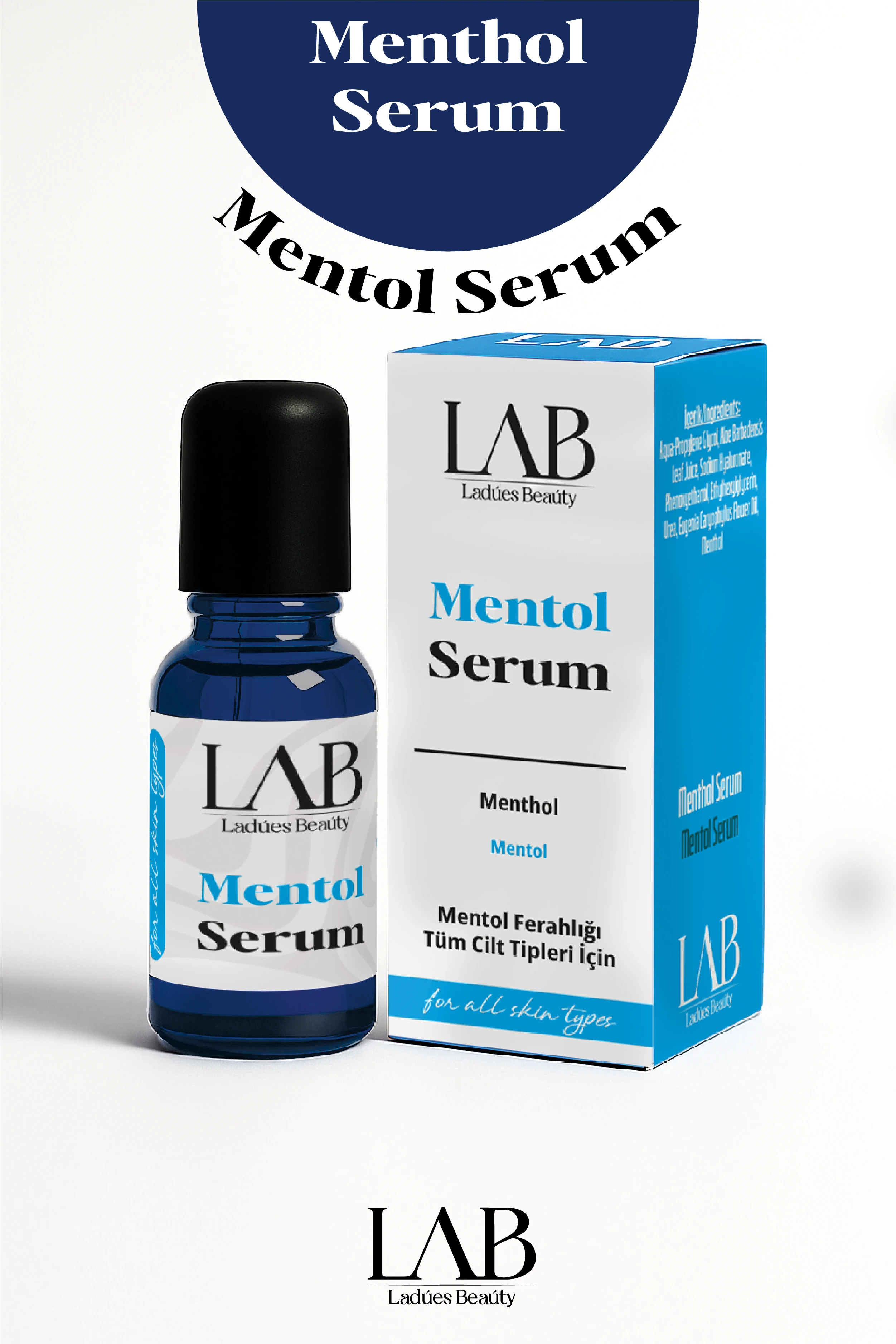 Lab Baş Boyun ve Alın Bölgelerinde Rahatlama Hissi Veren Ferahlatıcı Mentol Serum 10 ml