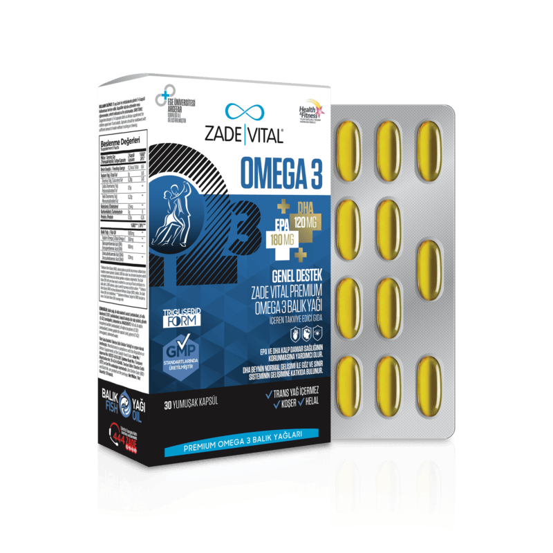 Zade Vital Omega 3 Balık Yağı Premium 45 Kapsül