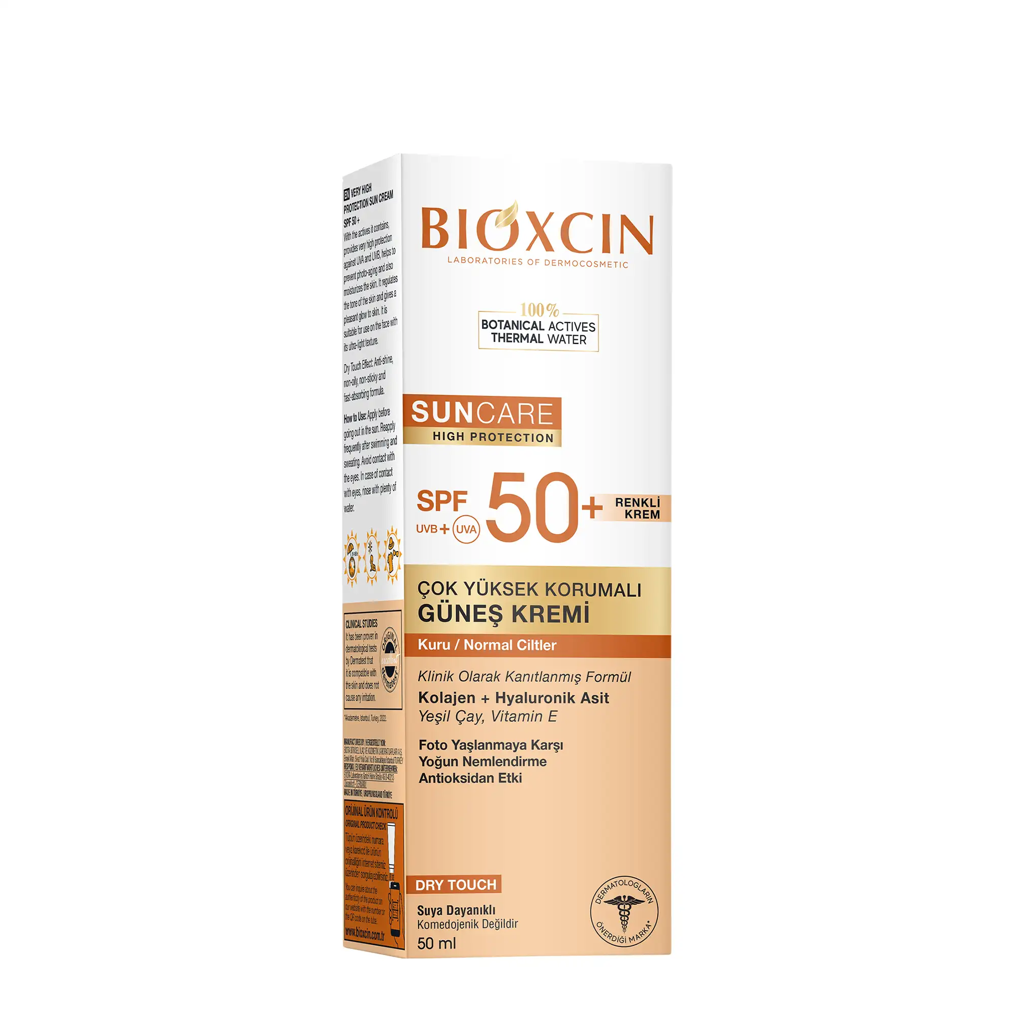 Bioxcin Sun Care Güneş Krem Renkli Yüksek Korumalı Kuru & Normal Ciltler İçin SPF50+  50 ml