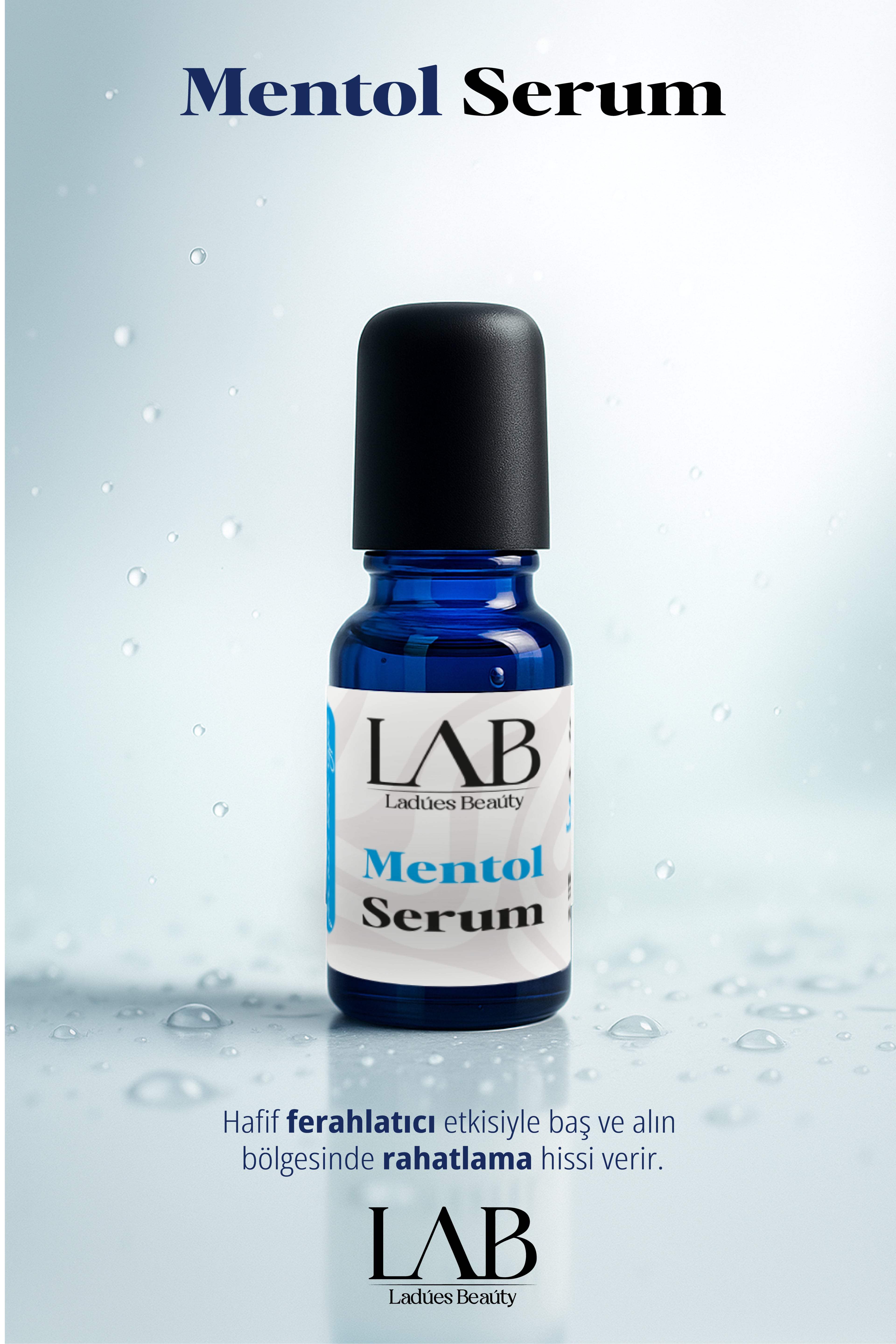 Lab Baş Boyun ve Alın Bölgelerinde Rahatlama Hissi Veren Ferahlatıcı Mentol Serum 10 ml