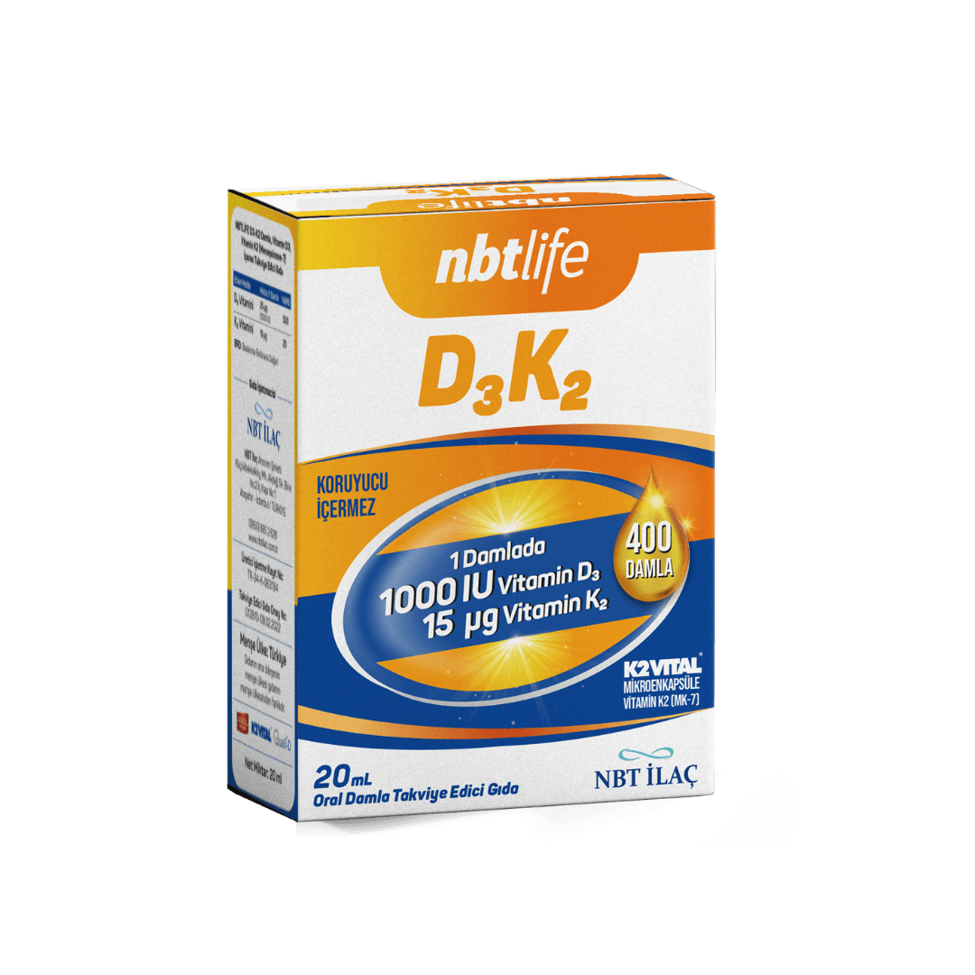 NBT Life D3K2 Damla 20 ML D3 K2 Vitamini