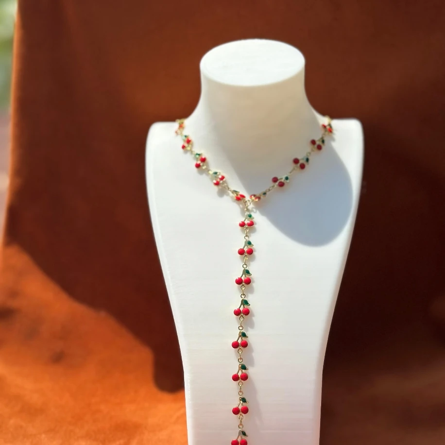 Çelik Kiraz Y Kolye