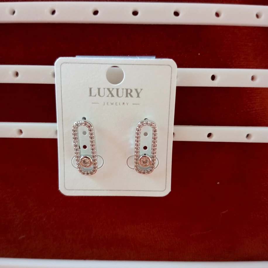 Gümüş Taşlı Çelik Küpe