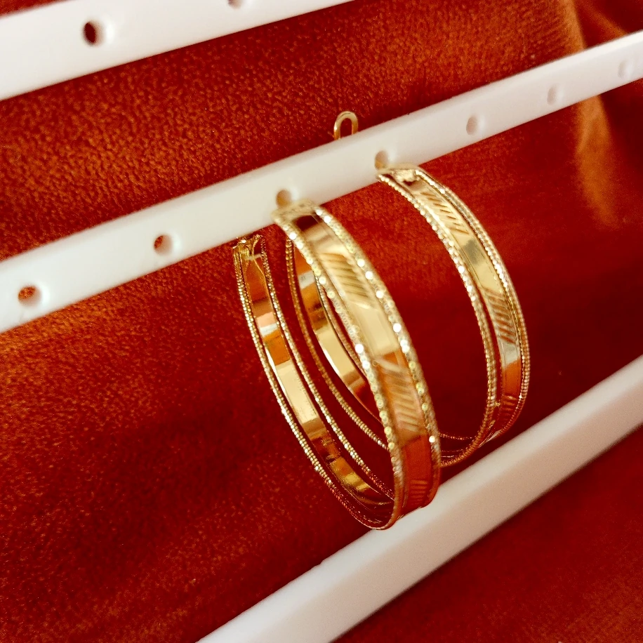 Gold Çelik Halka Küpe