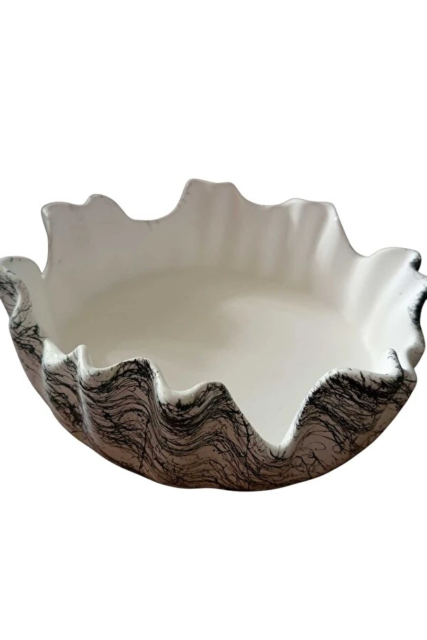 Dekoratif Çok Amaçlı Gazoz Kapağı Mermer Desen Kase