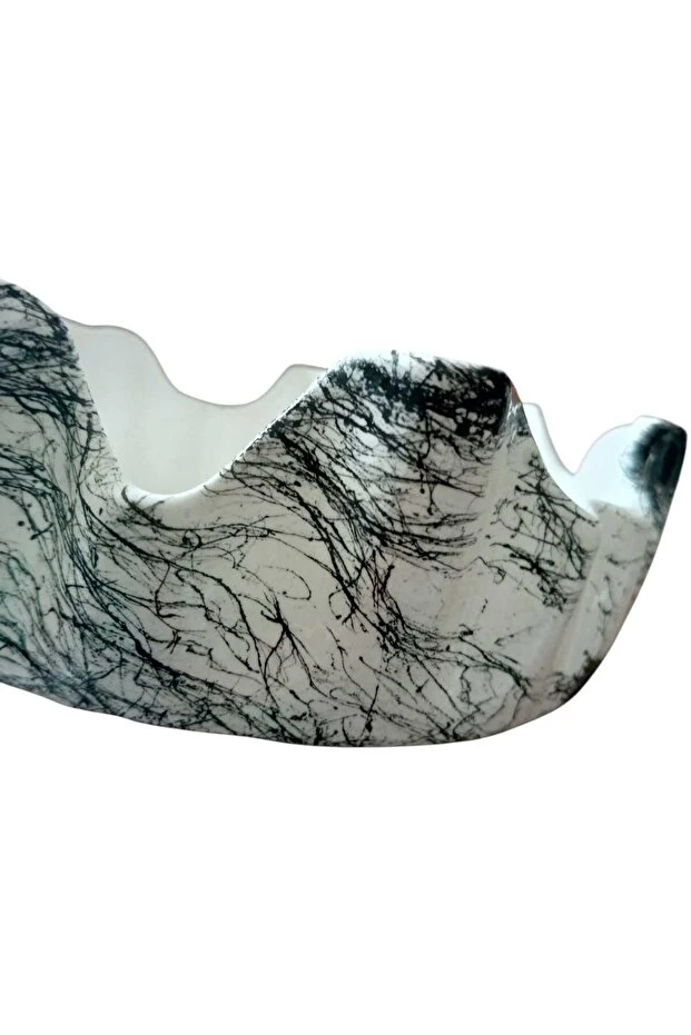 Dekoratif Çok Amaçlı Gazoz Kapağı Mermer Desen Kase