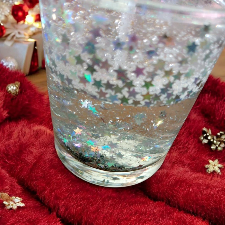 Yıldız Simli Bardak Mum