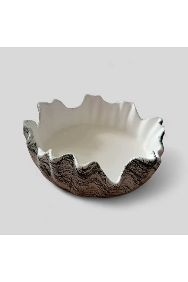 Dekoratif Çok Amaçlı Gazoz Kapağı Mermer Desen Kase