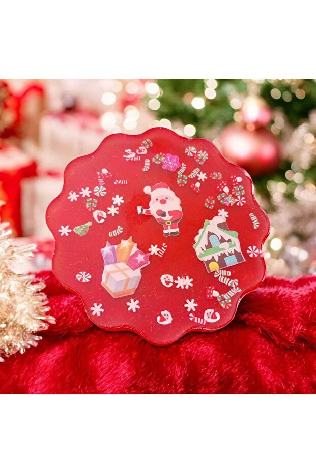 Yılbaşı Temalı Bardak Altlığı - noel-4