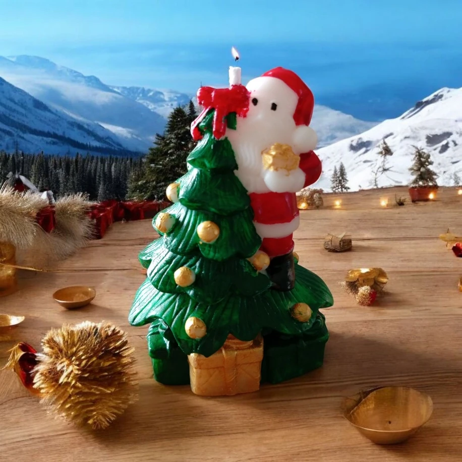 Noel Baba Çam Ağacı Mum