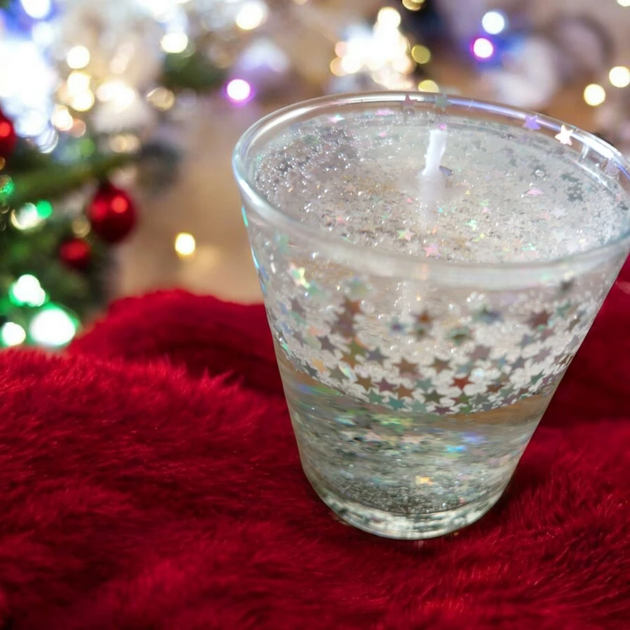 Yıldız Simli Bardak Mum