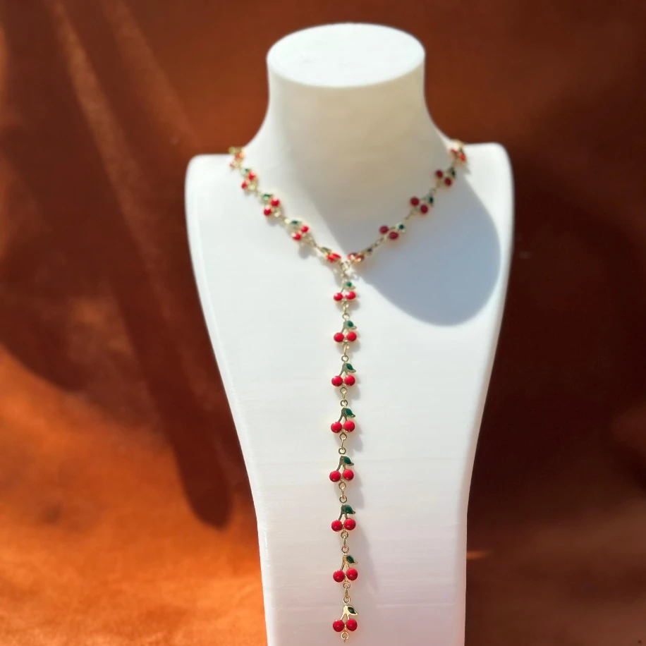 Çelik Kiraz Y Kolye