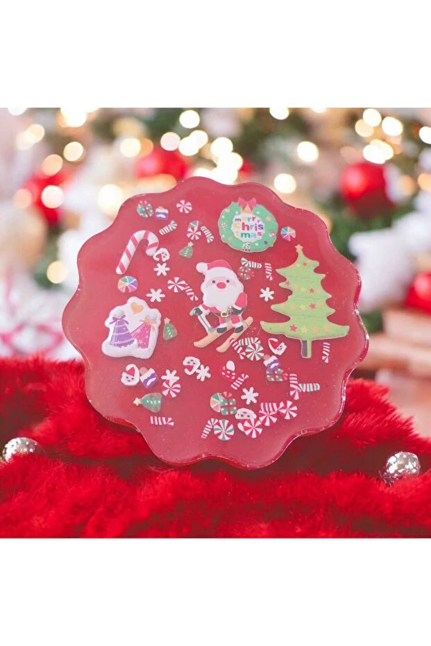 Yılbaşı Temalı Bardak Altlığı - noel-3