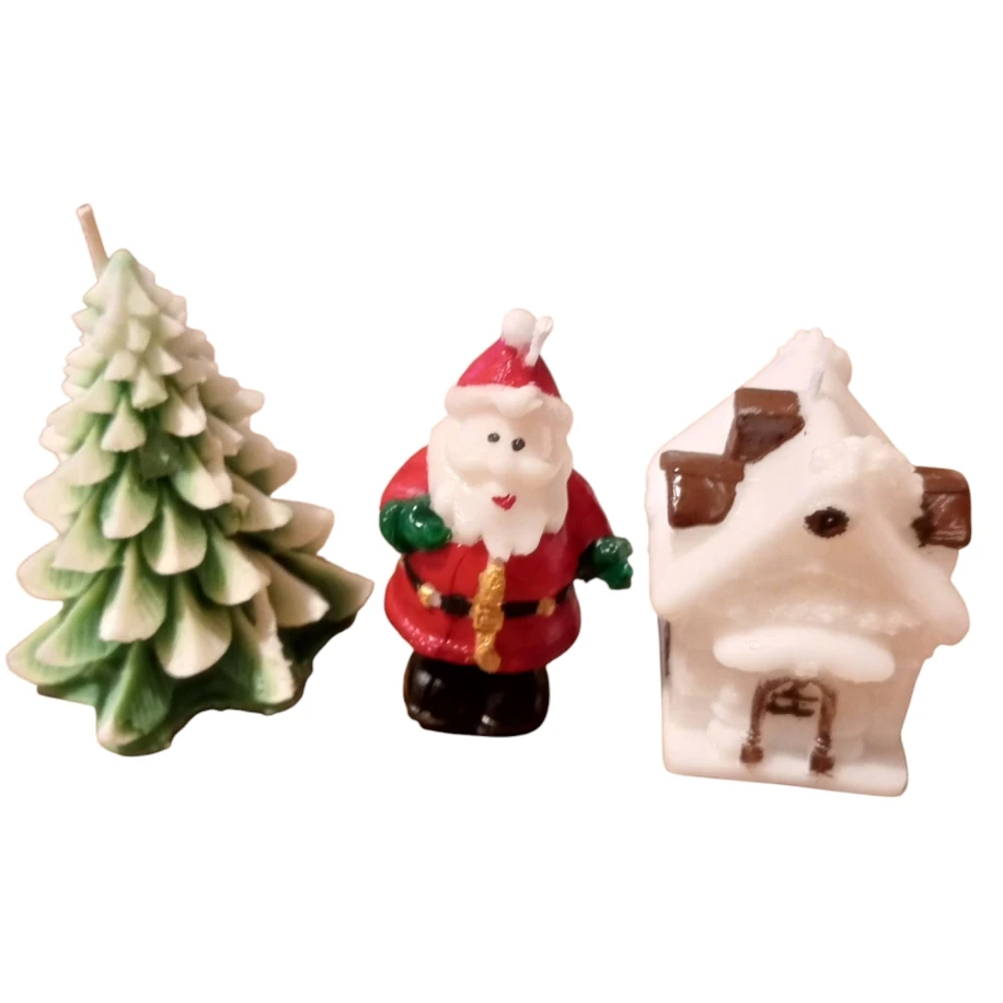 3 lü Yılbaşı Mum Set