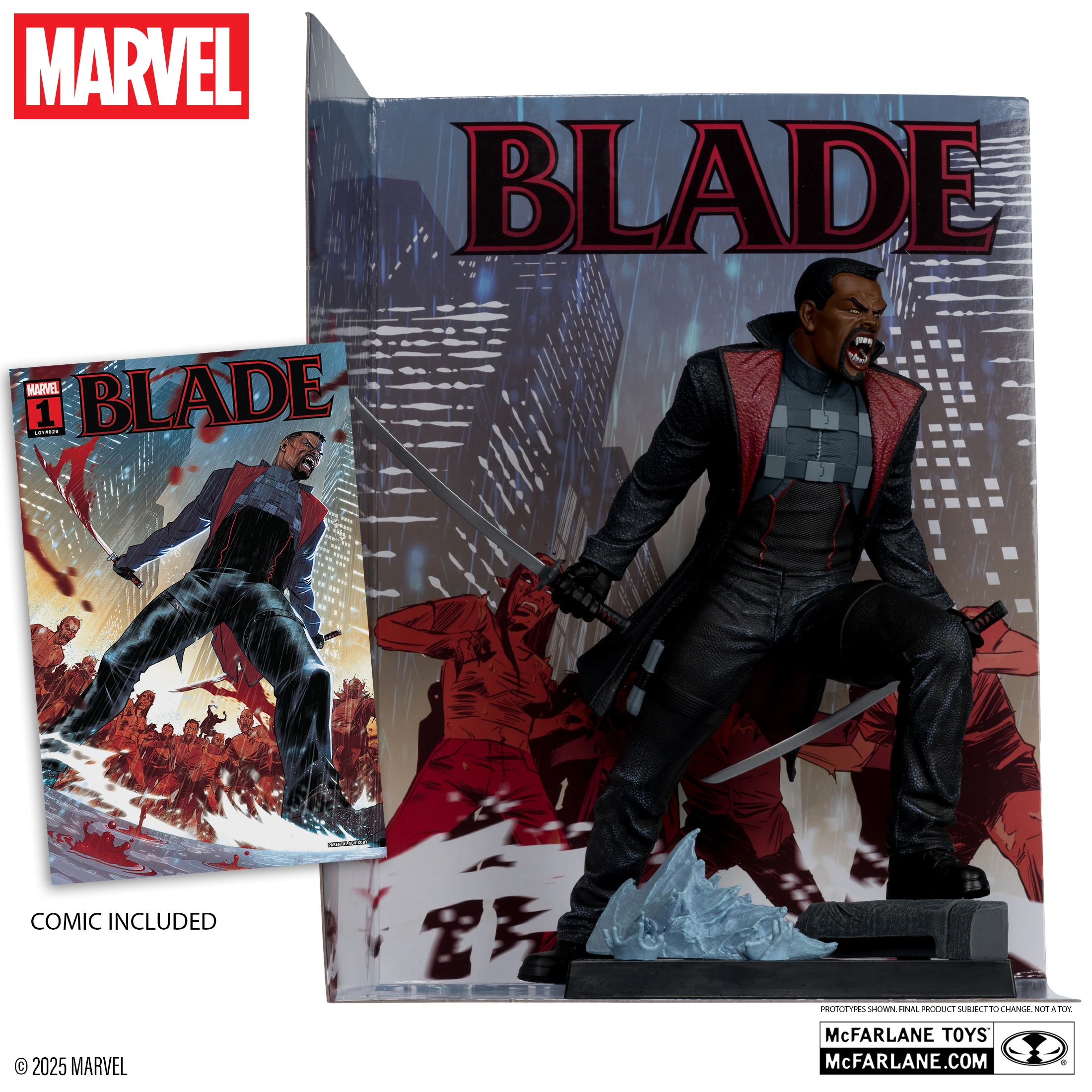 PRE-ORDER McFarlane Toys - Blade with Scene (Blade #1) Red Platinum Edition