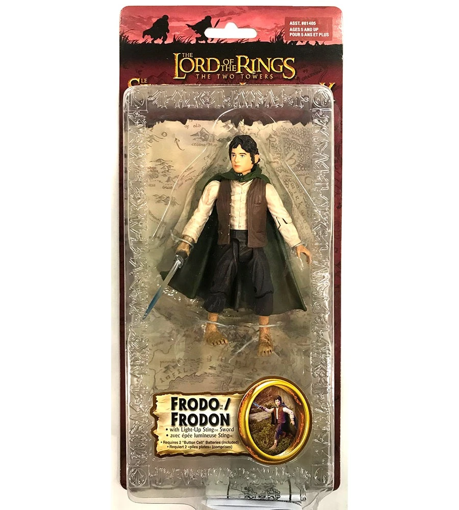 ToyBiz Lord Of The Rings The Two Towers Frodo  Light Up Sting Sword Aksiyon Figür
