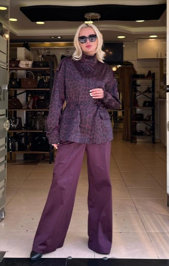 PARAŞÜT KUMAŞ LEOPAR DESEN GARNİLİ BOMBER CEKET