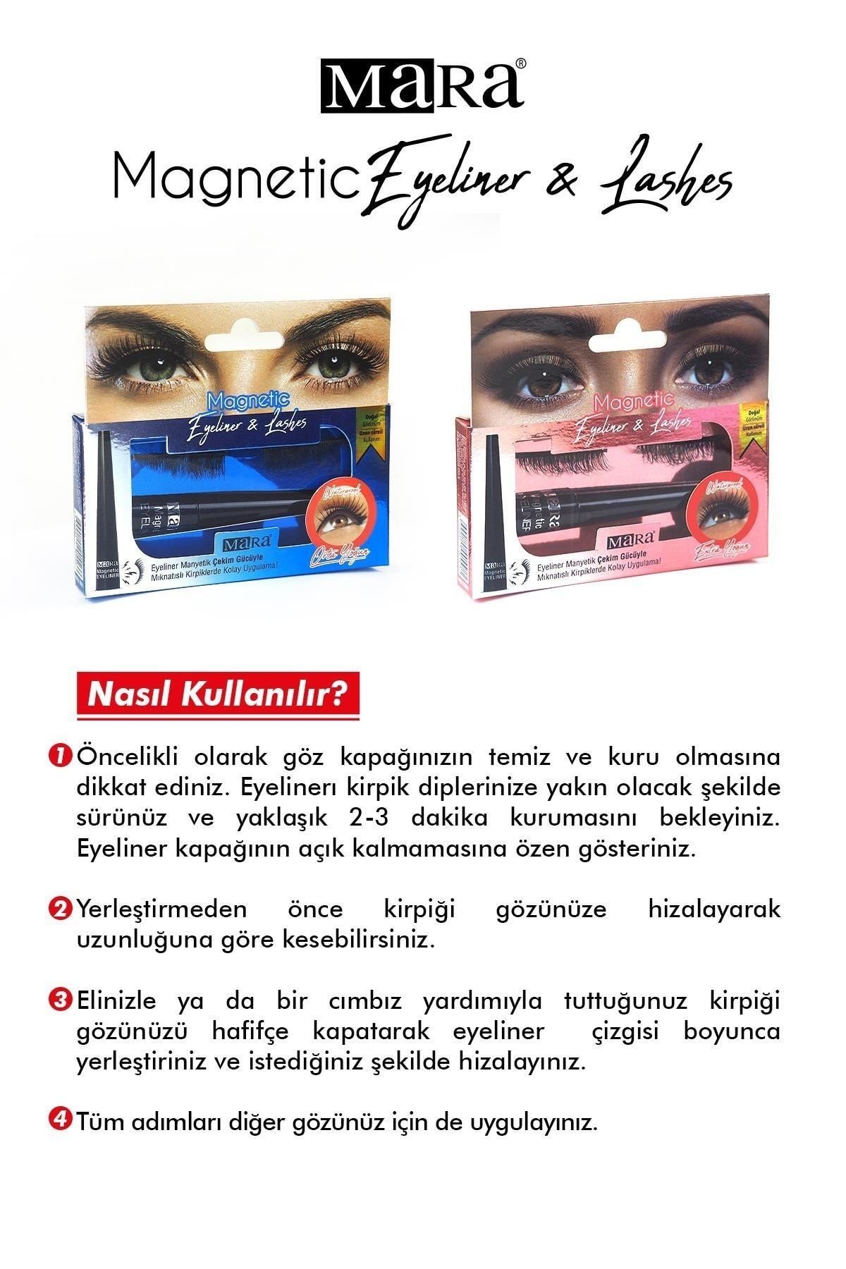 MARA MIKNATISLI EYELINER& KIRPIK ORTA YOGUN / MAGNETİC EYELASHES&EYELINER MEDIUM INTENSE