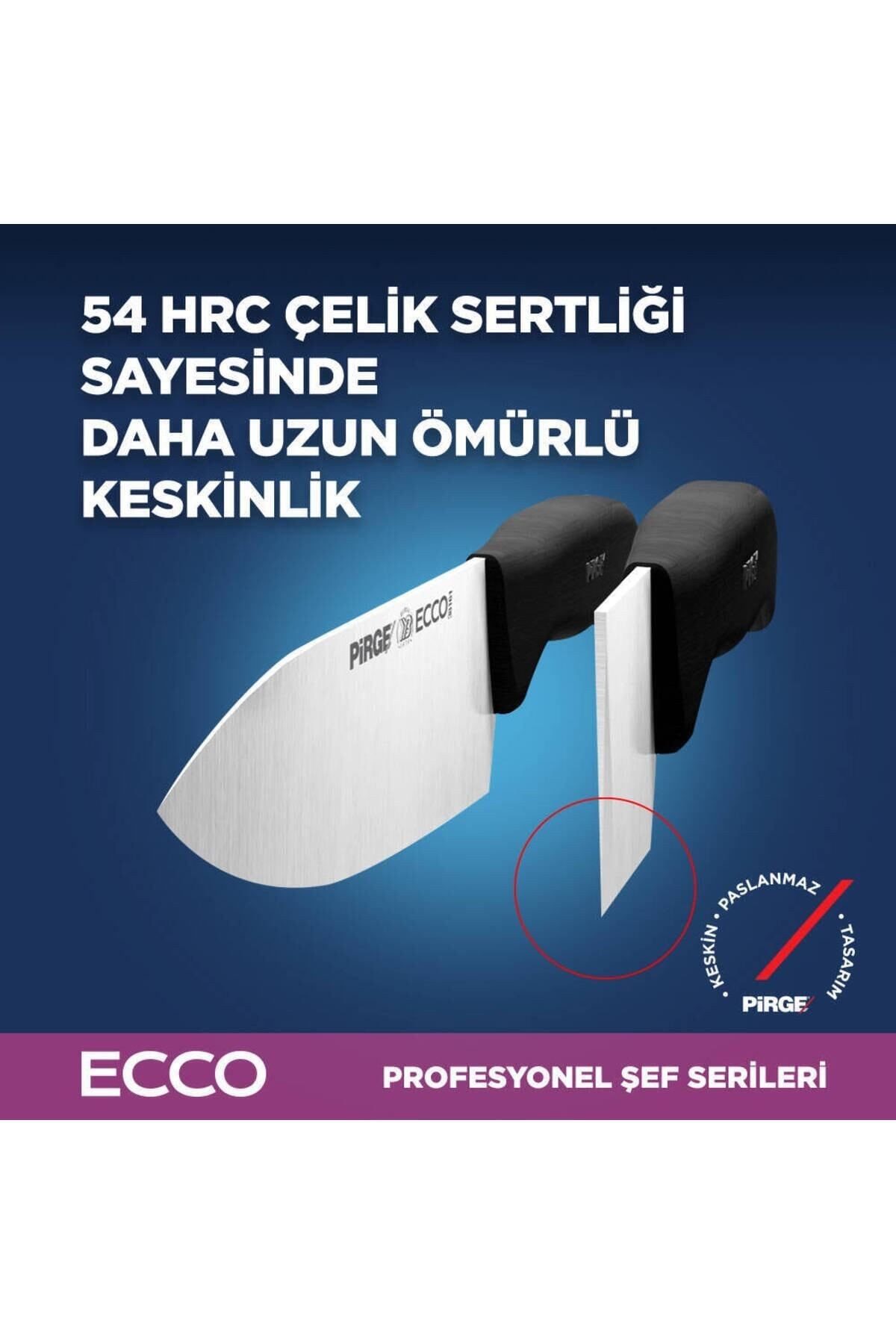 ECCO ŞEF BIÇAĞI 19 CM SİYAH 38160