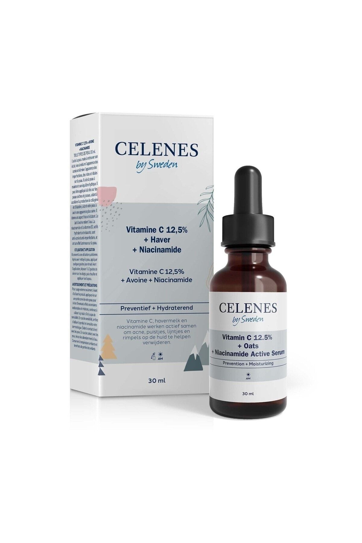 Celenes Serum 30 Ml Vitamin C 12,5%+Oats + Niacinamide*36