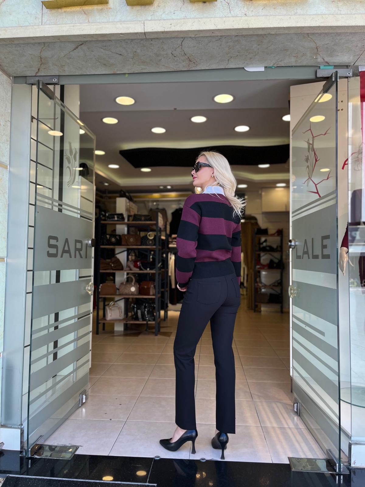 POLO YAKA ÇİZGİLİ TRİKO