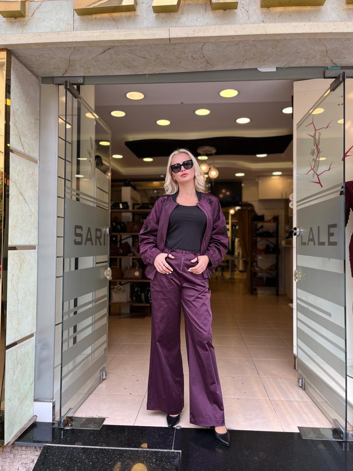 PARAŞÜT KUMAŞ NAKIŞLI BOMBER CEKET