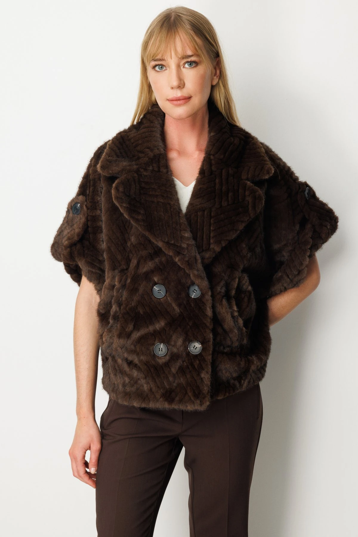 Ekol Yarasa Kol Peluş Mont