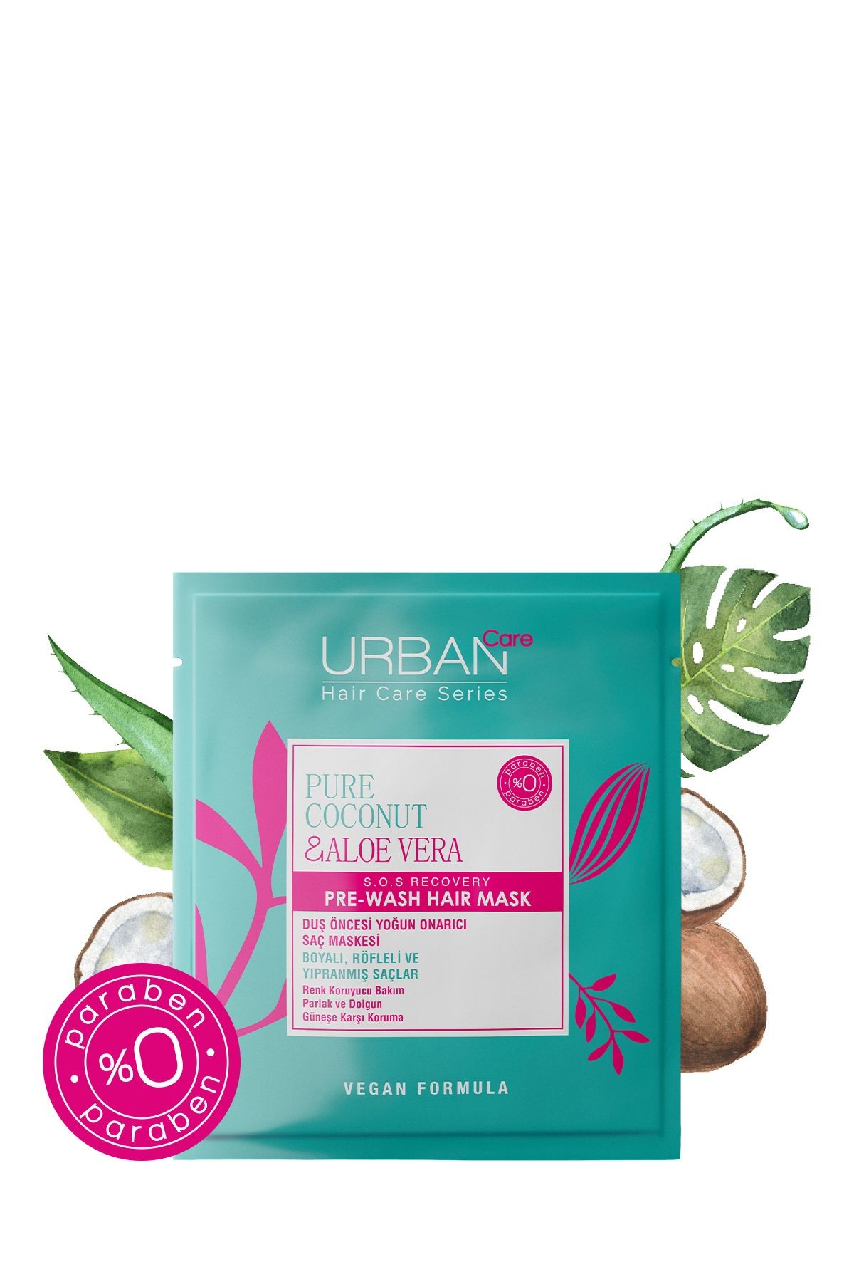 Urban Care Saç Maskesi 50 Ml Sachet Pure Coconut ve Aloe Vera*24