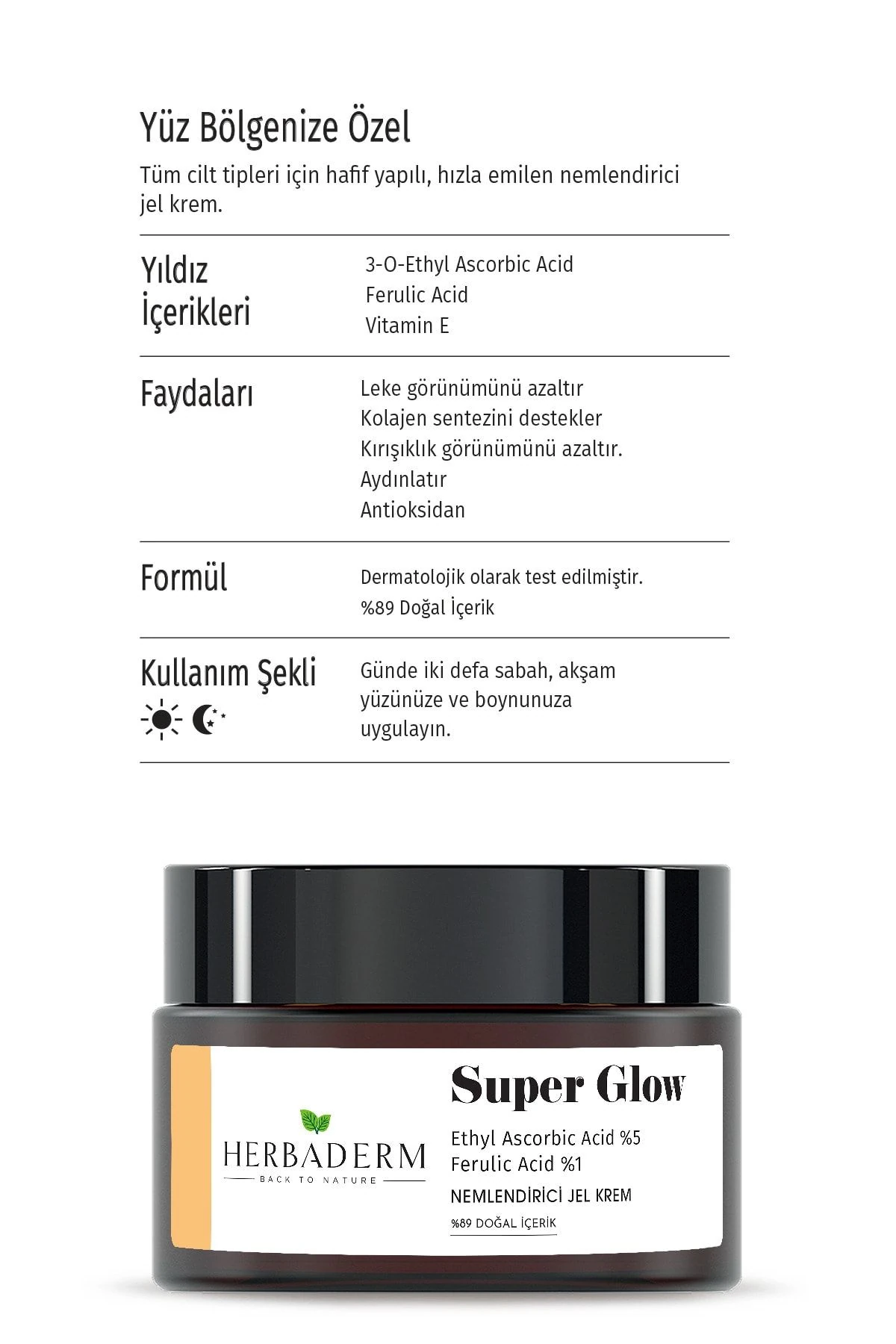 HERBADERM SUPER GLOW AYDINLATICI,LEKE KARŞ. NEMLEN