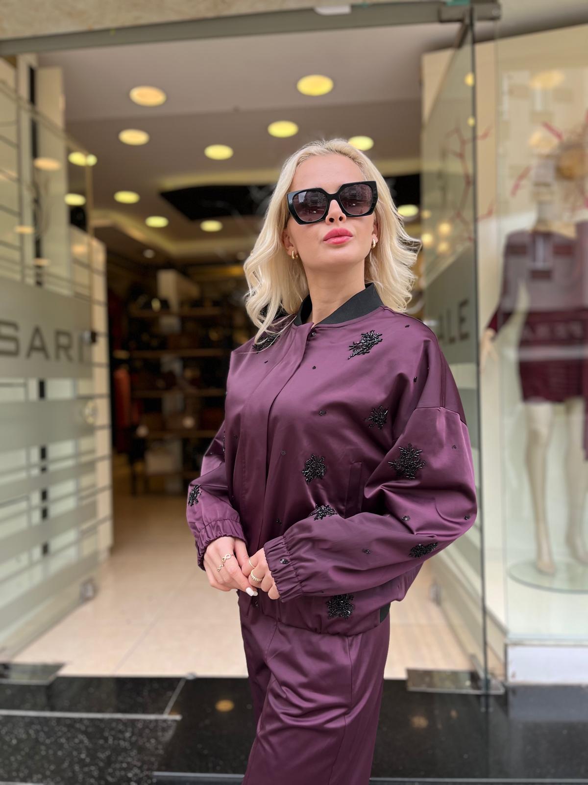 PARAŞÜT KUMAŞ NAKIŞLI BOMBER CEKET