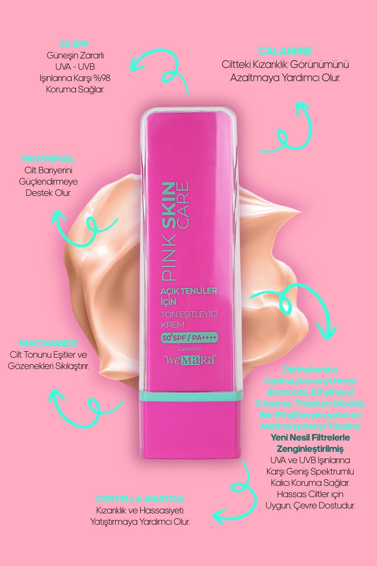WEMARA TON ESITLEYICI YUZ BAKIM KREMI 50 SPF 50 ML