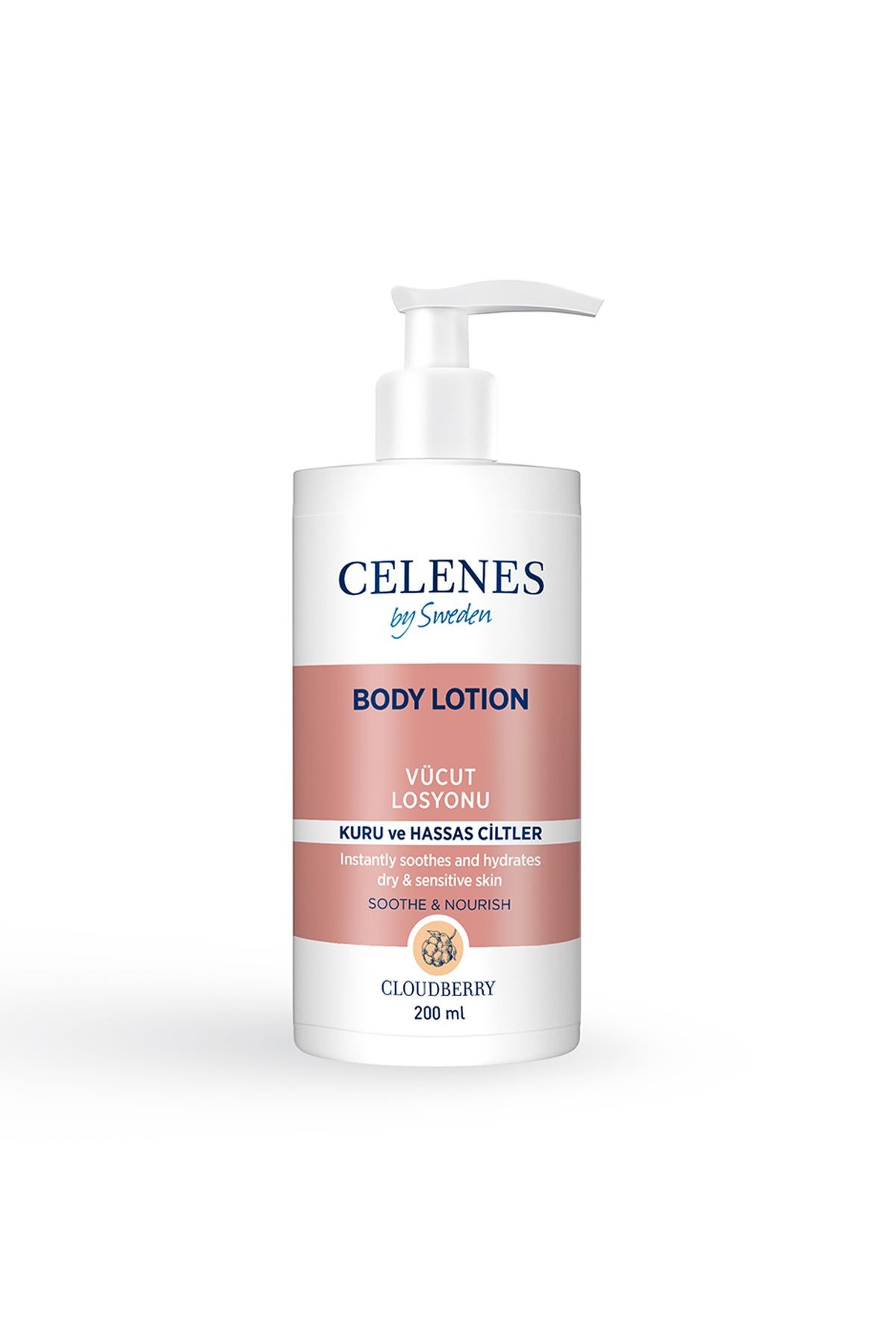 Celenes Cloudberry 200 Ml Kuru/Hassas Ciltler Vücut Losyonu(Parfümsüz)*36